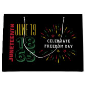 19 juni 19 1865 Black History Fireworks Groot Cadeauzakje (Voorkant)