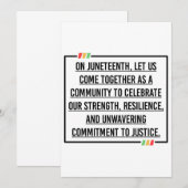 19°, Liberté des Afro-Américains. Invitation (Devant / Derrière)