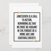 19°, Liberté des Afro-Américains. Invitation (Devant / Derrière)