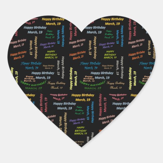 19 maart, Sticker (Voorkant)