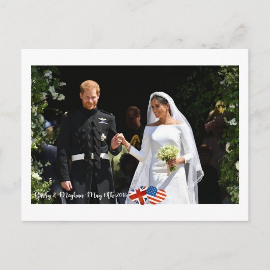 19 mei 2018: Toen Harry trouwde met Meghan Briefkaart (Voorkant)