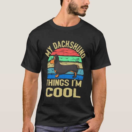 19 My Dachshund Thing I'm Cool -  T-shirt (Voorkant)