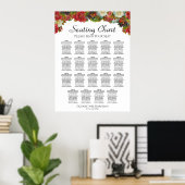 19 Tabel  Herfst Floral Wedding Seating Chart Poster (Thuiskantoor)