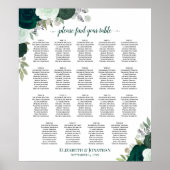 19 Tableau Floral Chic Mariage Emerald Tableau (Devant)