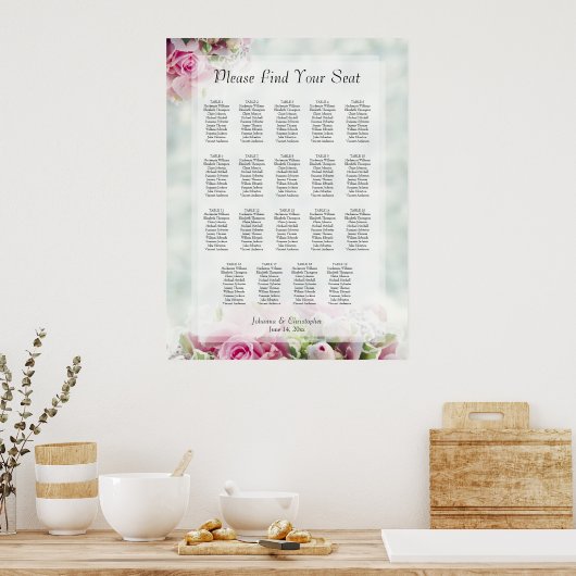 19 Tableau Roses roses roses Peonies Mariage Table (Cuisine)