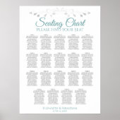 19 Tableau Tableau Turquoise et gris Mariage (Devant)