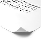 19 tafels groen & rozen bruiloft zitgrafiek poster (Hoek)