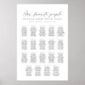 19 Tafels Onze Favoriete Mensen Zittinglijst Poster (Voorkant)