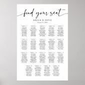 19 Tafels Vind uw zitplaatskaart Poster (Voorkant)