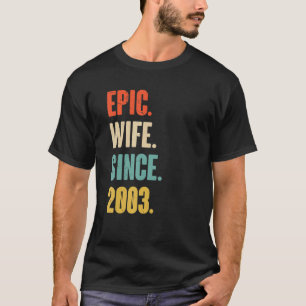 19 Year Wedding Anniversary For Her Epic Wife Si T-shirt
