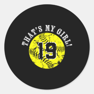 #19 Zachte Speler Dat is mijn meisje Cheer Moeder Ronde Sticker