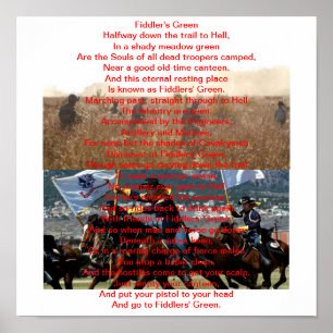 19D Poem Fiddler's Green Poster