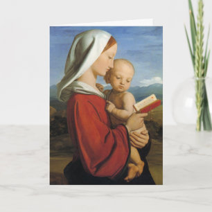 19de eeuw Schots Virgin en Kind Feestdagen Kaart