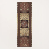 19de Jubileum van het huwelijk Dark Bronze Monogra Yogamat (Achterkant)