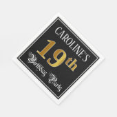 19de verjaardag van de partij — Fancy script, Faux Servet (Hoek)