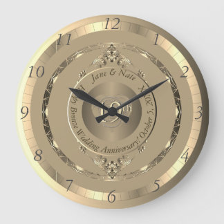19e & 8e Bronzen Jubileum wandklok Grote Klok