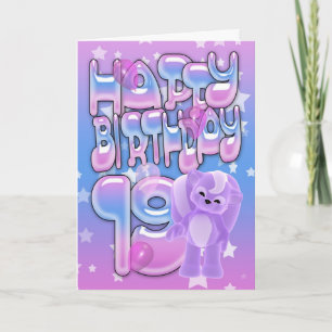 19e Anniversaire Carte mignonne avec petit skunk