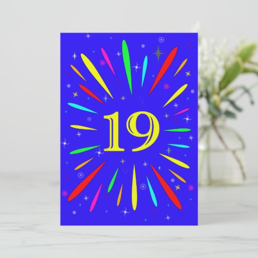 19e anniversaire Fête Invitation Explosion (Debout devant)