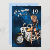 19e anniversaire Invitation (Devant / Derrière)