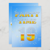19e anniversaire invitation à la fête avec bière (Devant / Derrière)