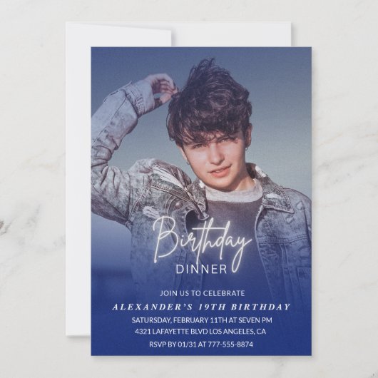 19e anniversaire invitation Anniversaire Dîner Pho (Devant)