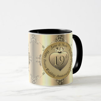 19e Brons (Kleur) Trouwen Jubileum Mok