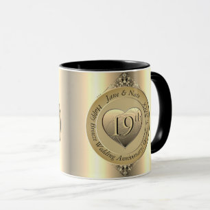 19e bronzen (kleur) trouwdagmok mok