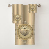 19e Bronzen Kleurenhanddoek Bad Handdoek (Insitu)