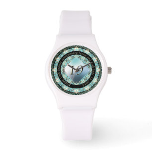 19e bruiloft Jubileum Acquamarine Horloge