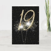 19e bruiloft sparklers kaart (Voorkant)