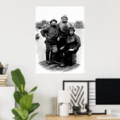 19e C. glimlachte vissers Poster (Thuiskantoor)