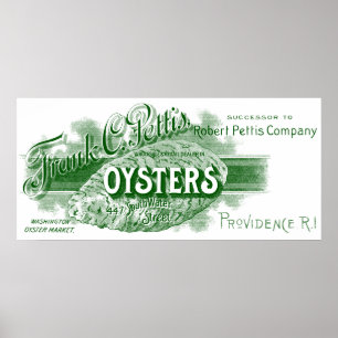 19e C. Oesters, groen Poster