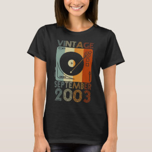 19e dag retro van september 2003 19 jaar O T-shirt