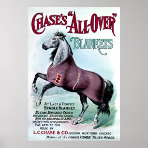 19e eeuw Chase Paardendekens Poster