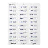  19e eeuw gestileerde walvis #1 N Blauw Etiket (Full Sheet)