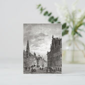 19e eeuw Leiden, hoofdstraat Briefkaart (Staand voorkant)