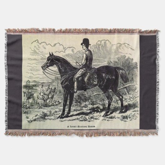 19e eeuw print A Light Hunting Horse Deken (Voorkant)