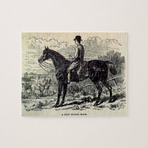 19e eeuw print A Light Hunting Horse Legpuzzel