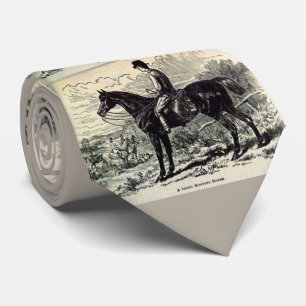 19e eeuw print A Light Hunting Horse Stropdas