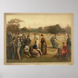 19e eeuw 'Vrouwen in Woningzin' uit 1887 Poster