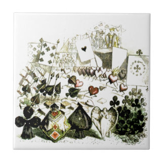 19e eeuw Wonderland-esque Woodcut Tegeltje