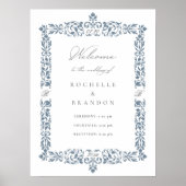 19e eeuwse Antiek grens bruiloft welkom Poster (Voorkant)