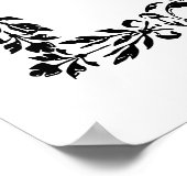 19e eeuwse Antiek grens bruiloft welkom Poster (Hoek)