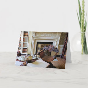 19e-eeuwse bibliotheek in White Hall Mansion, KY Notitiekaartje