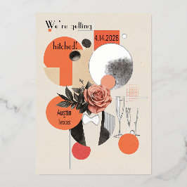 19e eeuwse bruiloft, Folie uitnodiging