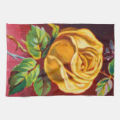 19e-eeuwse geel Roos Illustratie Theedoek (Horizontaal)