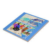 19e eeuwse jachtracefoto tegeltje (Zijkant)