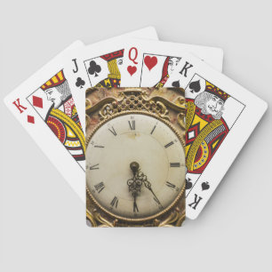 19e-eeuwse klok wijzerplaat, Duitsland Pokerkaarten