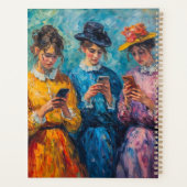 19e-eeuwse mensen gebruiken smartphones planner (Achterkant)