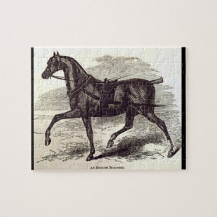 19e-eeuwse print Een Engels Roadster paard Legpuzzel